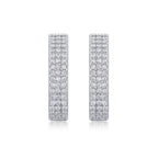 Slow Pace Diamond Moissanite Silver Earrings