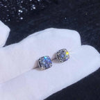 2 Carat Moissanite Stud Earrings, 925 Silver | 8-Prong Set, GRA Certificate, 1 Carat Each, Brilliant Round, Hypoallergenic