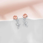 Rose Stud Earrings 925 Sterling Silver 