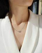 White Dew - Diamond Pendant with Moissanite S925 Sterling Silver 