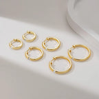 14K Gold Small Huggie Hoop Earrings 