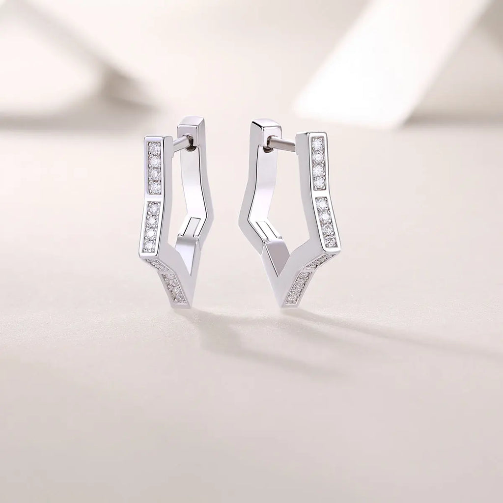 Galaxy Wandering Diamond Moissanite Silver Earrings 