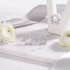 Mini Moissanite Stud Earrings – S925 Sterling Silver Platinum-Plated