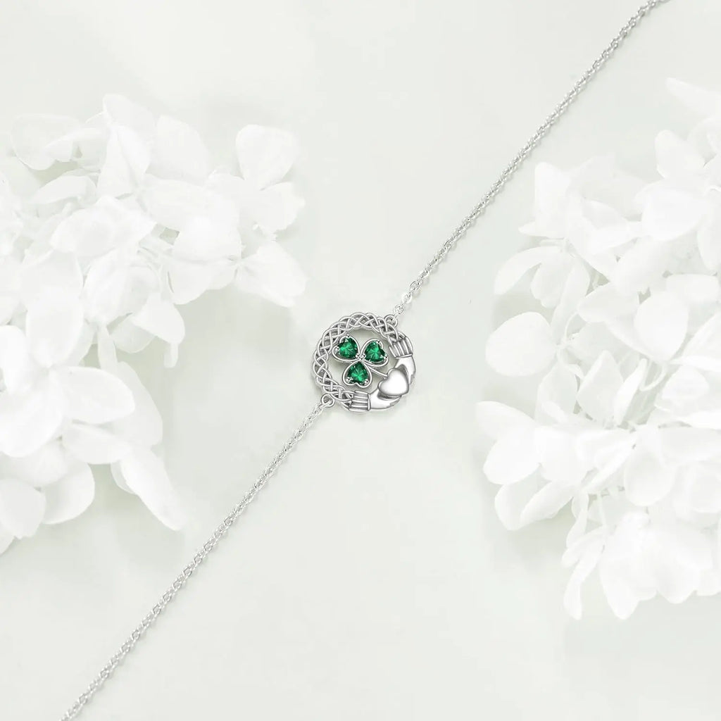 925 Sterling Silver Clover Bracelet 