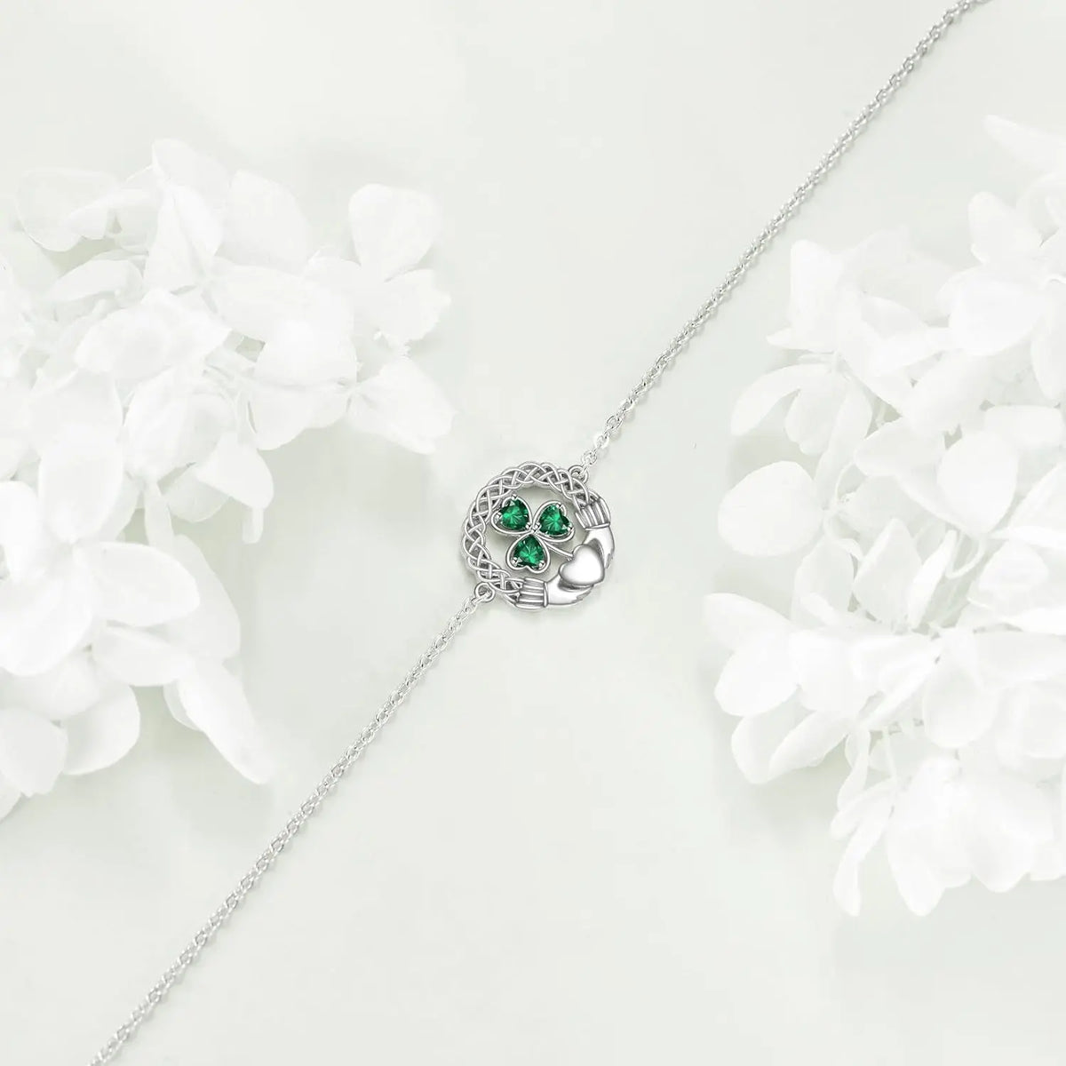925 Sterling Silver Clover Bracelet 