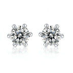 0.5 Carat Moissanite Stud Earrings – S925 Sterling Silver Six-Prong