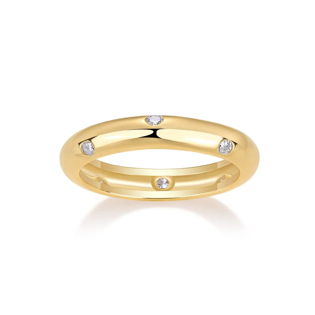 Starry Moissanite Silver Diamond Ring