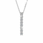 Round Brilliant Cut Moissanite Necklace Clavicle Chain S925