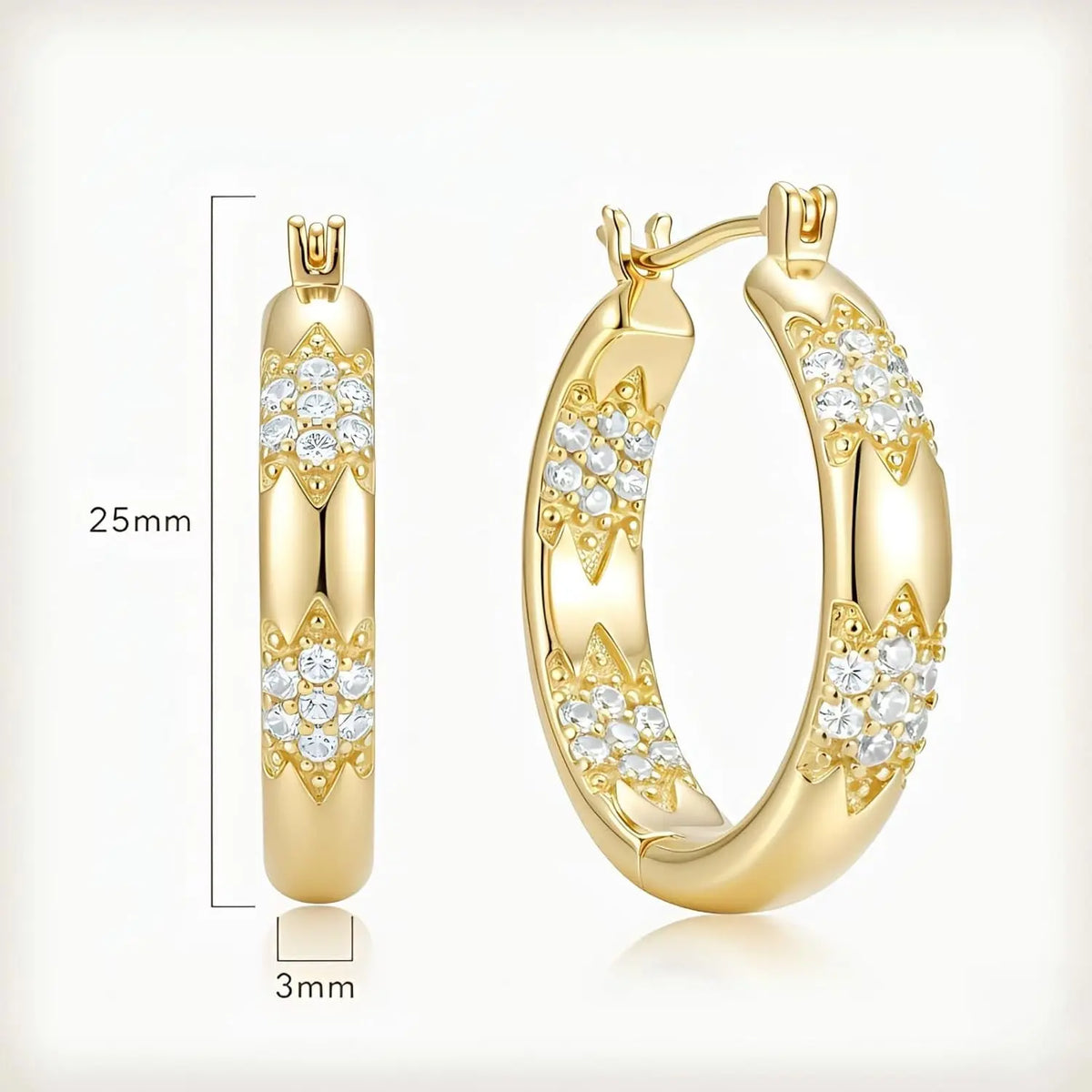 14K Gold Hoop Gold Earrings