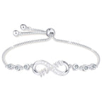 S925 Sterling Silver Plated Infinite Love Heart Mom Bracelet