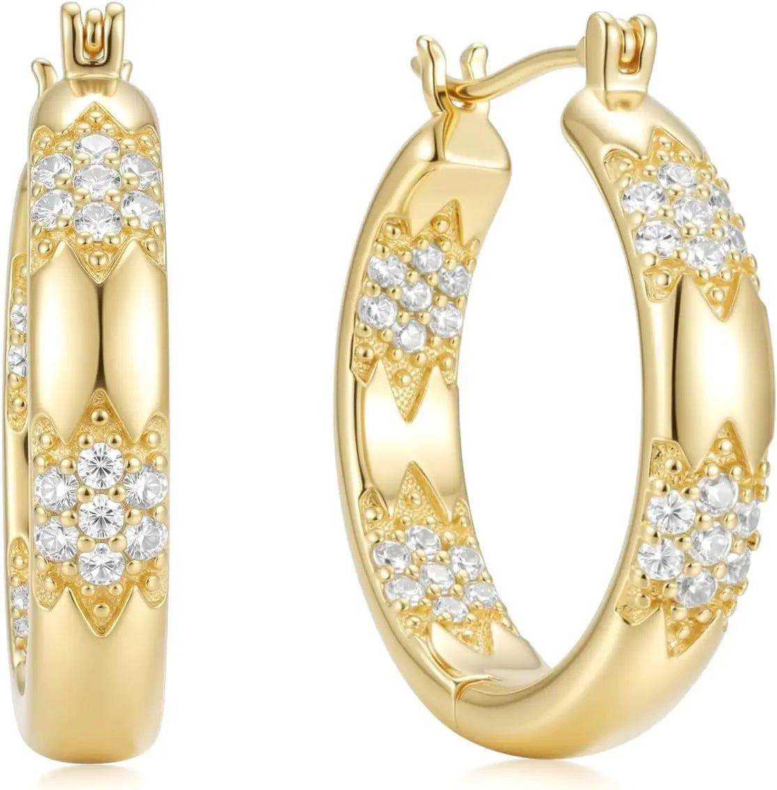 14K Gold Hoop Gold Earrings