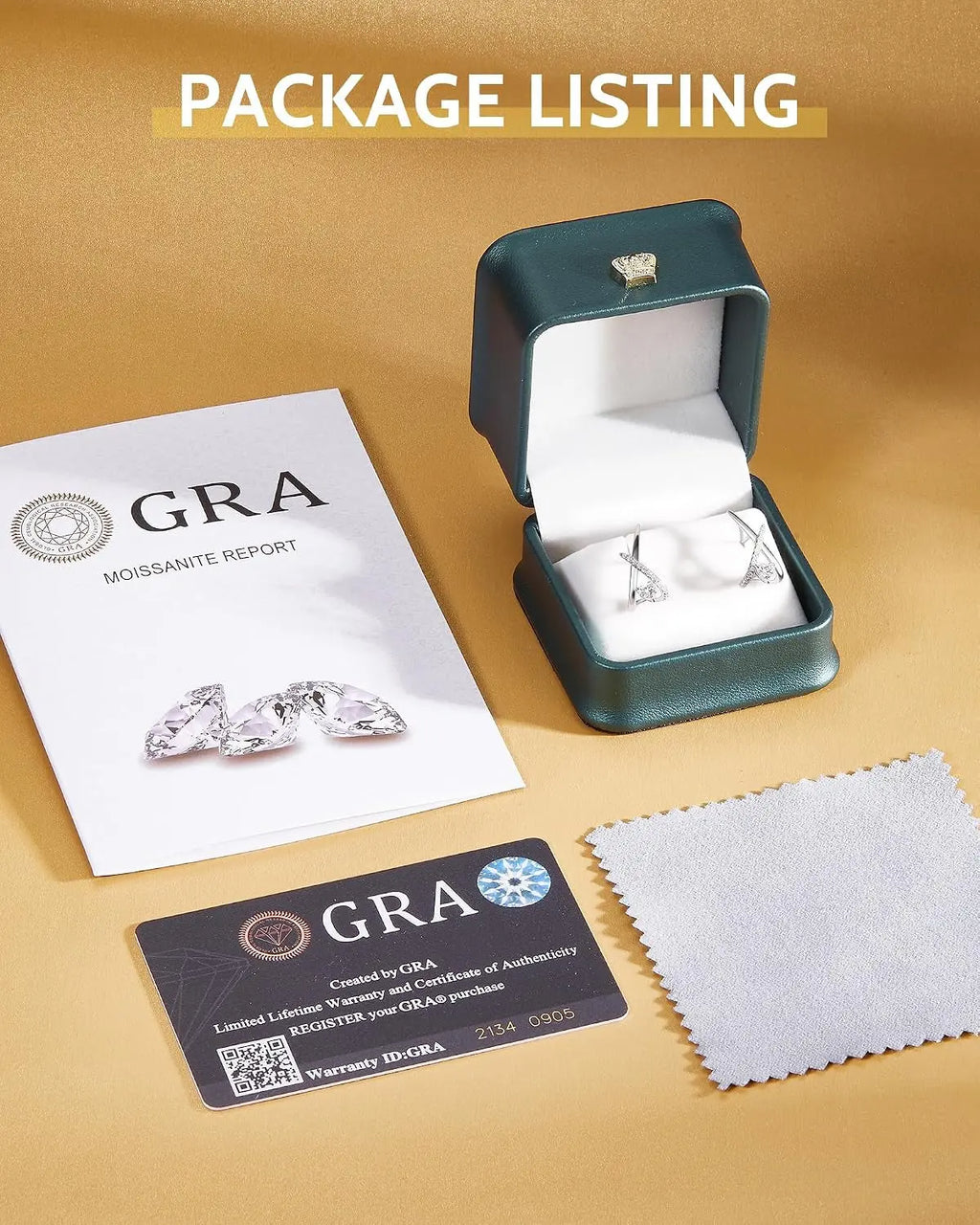 Moissanite Heart Stud Earrings