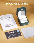 Moissanite Heart Stud Earrings