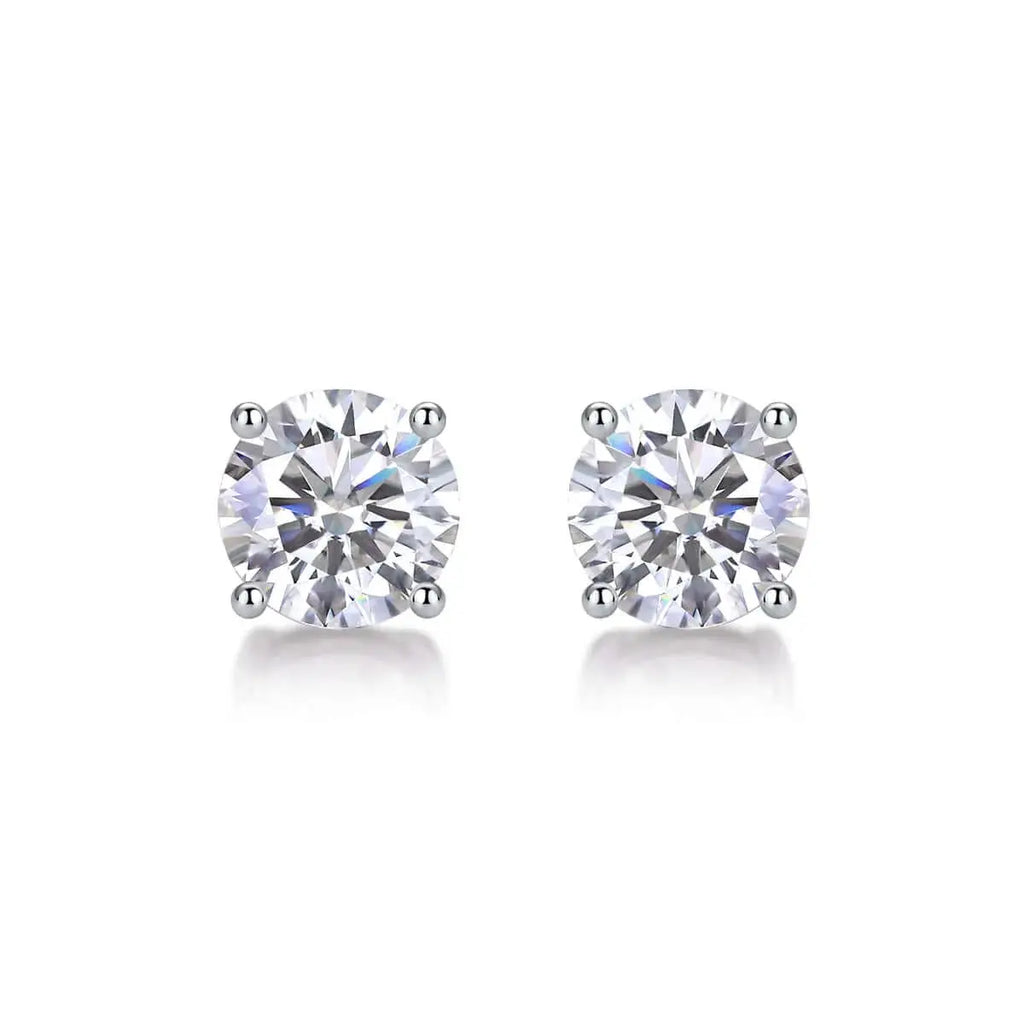Classic Moissanite Stud Earrings – S925 Sterling Silver