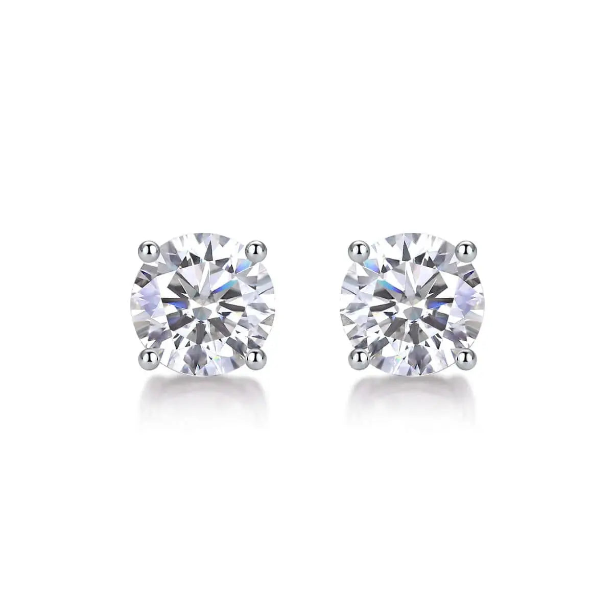 Classic Moissanite Stud Earrings – S925 Sterling Silver