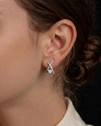 Moissanite Heart Stud Earrings