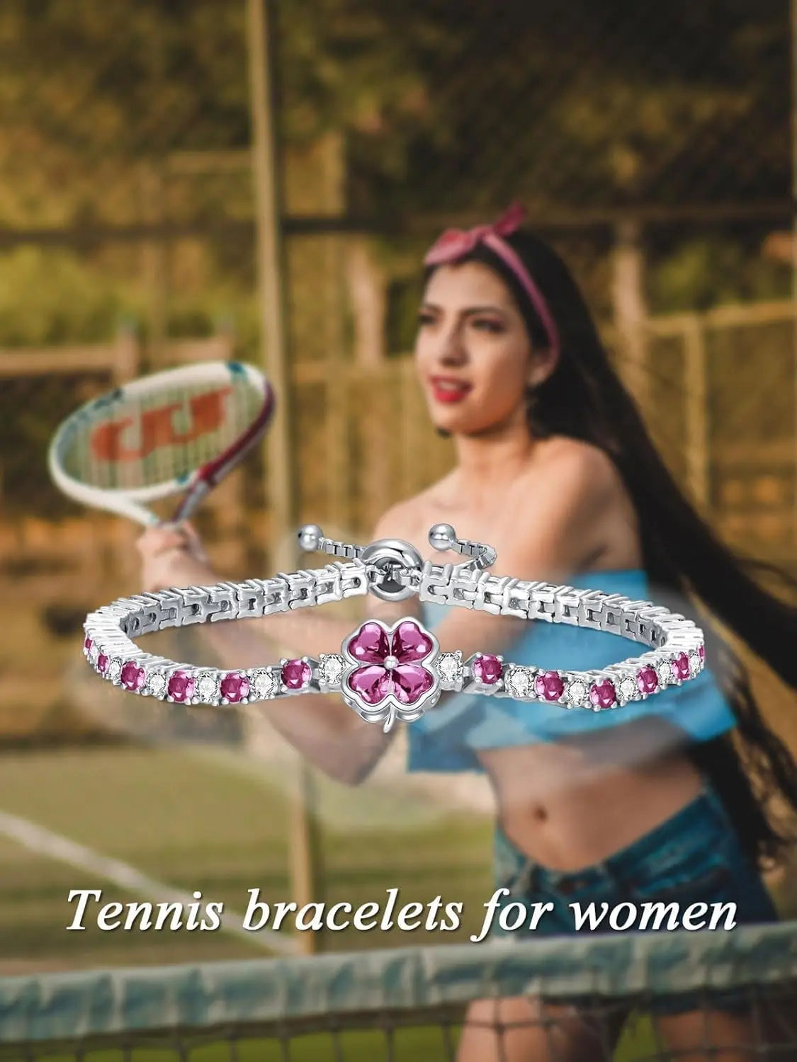 3.4Mm CZ Tennis Bracelet 925 Sterling Silver 