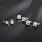 Lab Created Moissanite 925 Sterling Silver Halo Earrings 