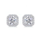 1 Carat Heart Moissanite Stud Earrings – S925 Sterling Silver