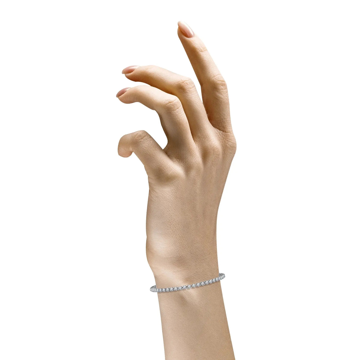 8 Carat round Cut Square Set Tennis Bracelet 