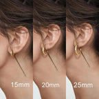 14K Gold Small Huggie Hoop Earrings 