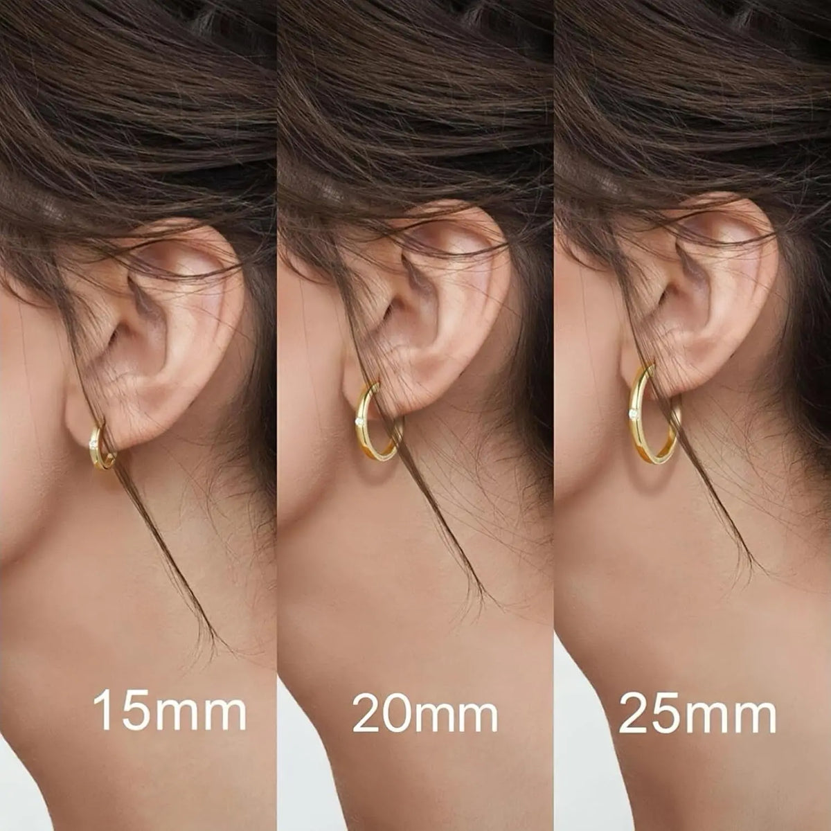 14K Gold Small Huggie Hoop Earrings 