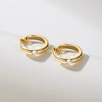 14K Gold Small Huggie Hoop Earrings 