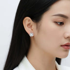 0.5 Carat Moissanite Stud Earrings – S925 Sterling Silver Platinum-Plated