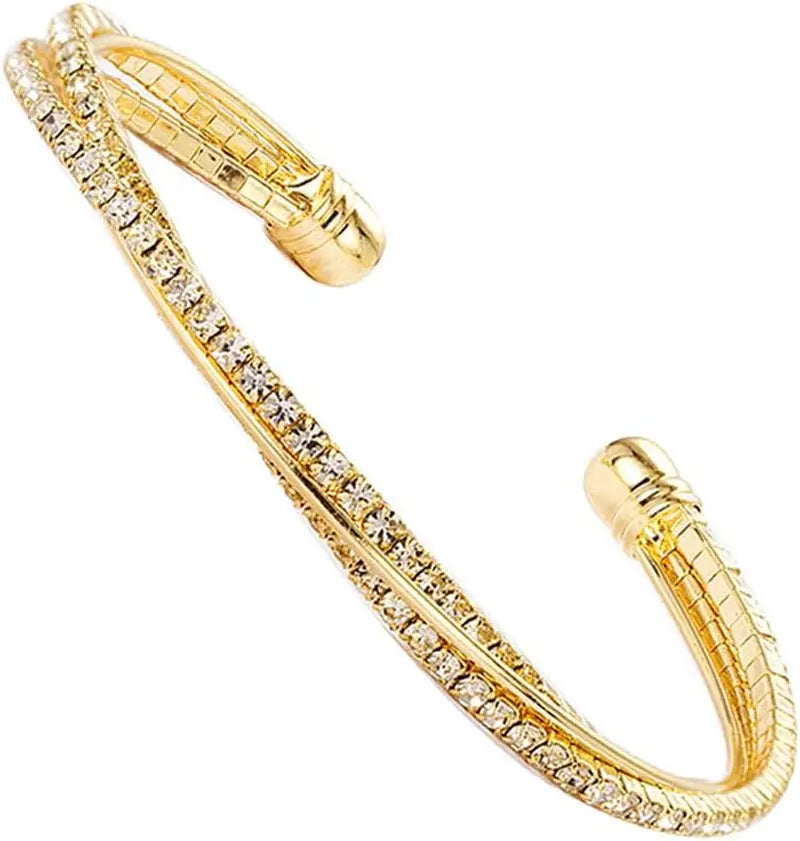 Rhinestone Cuff Bracelet Bangle 