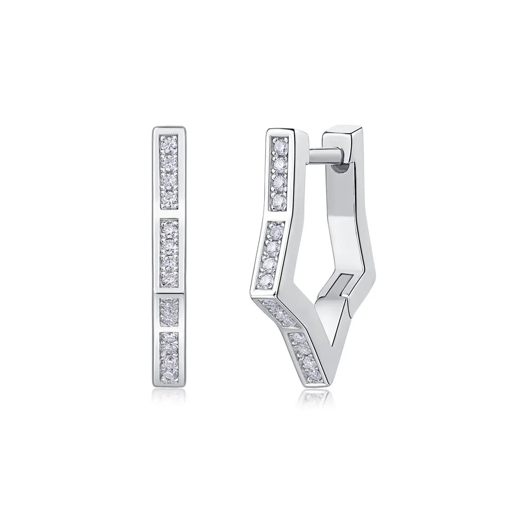 Galaxy Wandering Diamond Moissanite Silver Earrings 