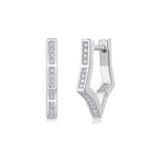 Galaxy Wandering Diamond Moissanite Silver Earrings 