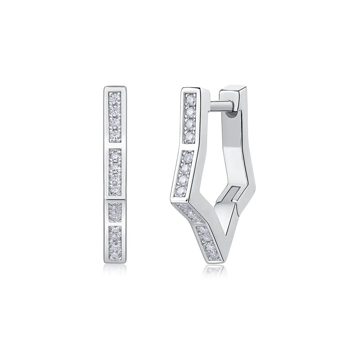 Galaxy Wandering Diamond Moissanite Silver Earrings 