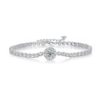 1The Bridge of Magpies Luxury Fashion Mosan Diamond Silver Jewelry Comparable to Natural Diamond Bracelet Prohibit Tk Sales