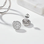 Women'S Sterling Silver Moissanite Stud Earrings 925 Sterling Silver