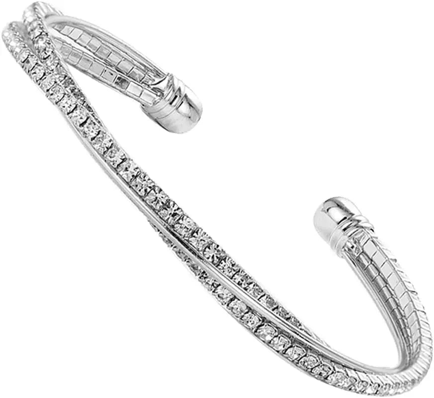 Rhinestone Cuff Bracelet Bangle 