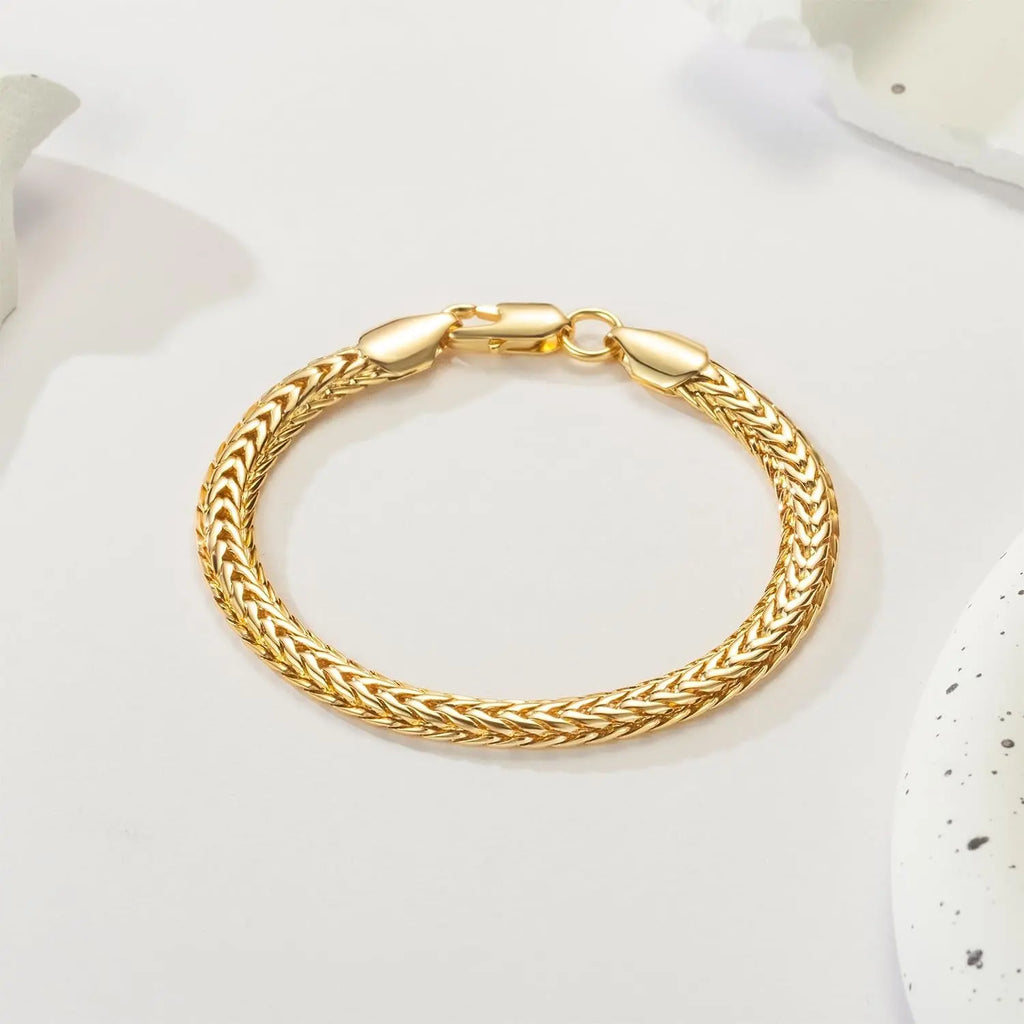 14K Gold Bracelet Link Foxtail 