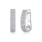 Slow Pace Diamond Moissanite Silver Earrings