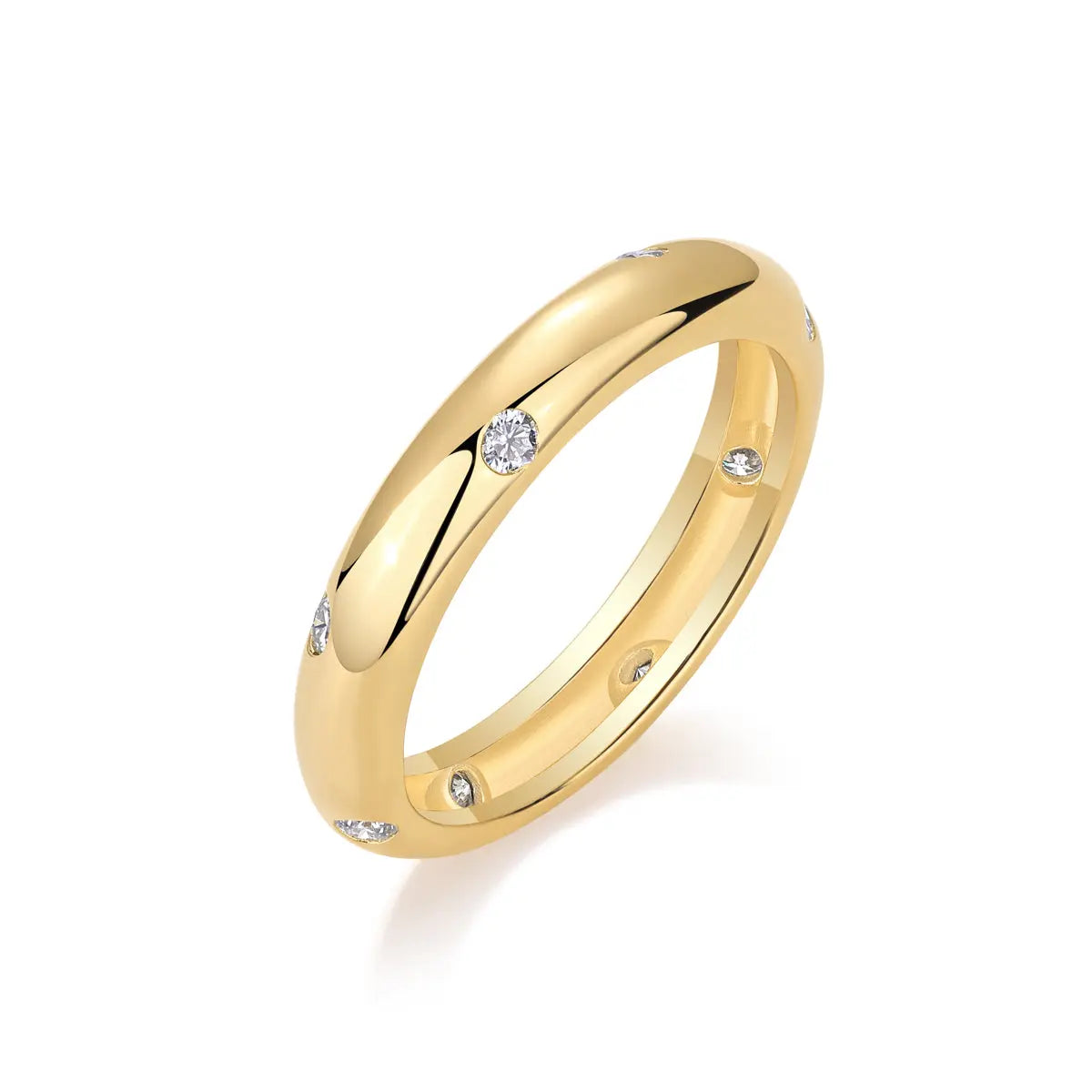 Starry Moissanite Silver Diamond Ring