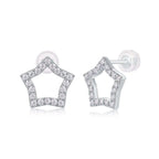 Mini Moissanite Stud Earrings – S925 Sterling Silver Platinum-Plated