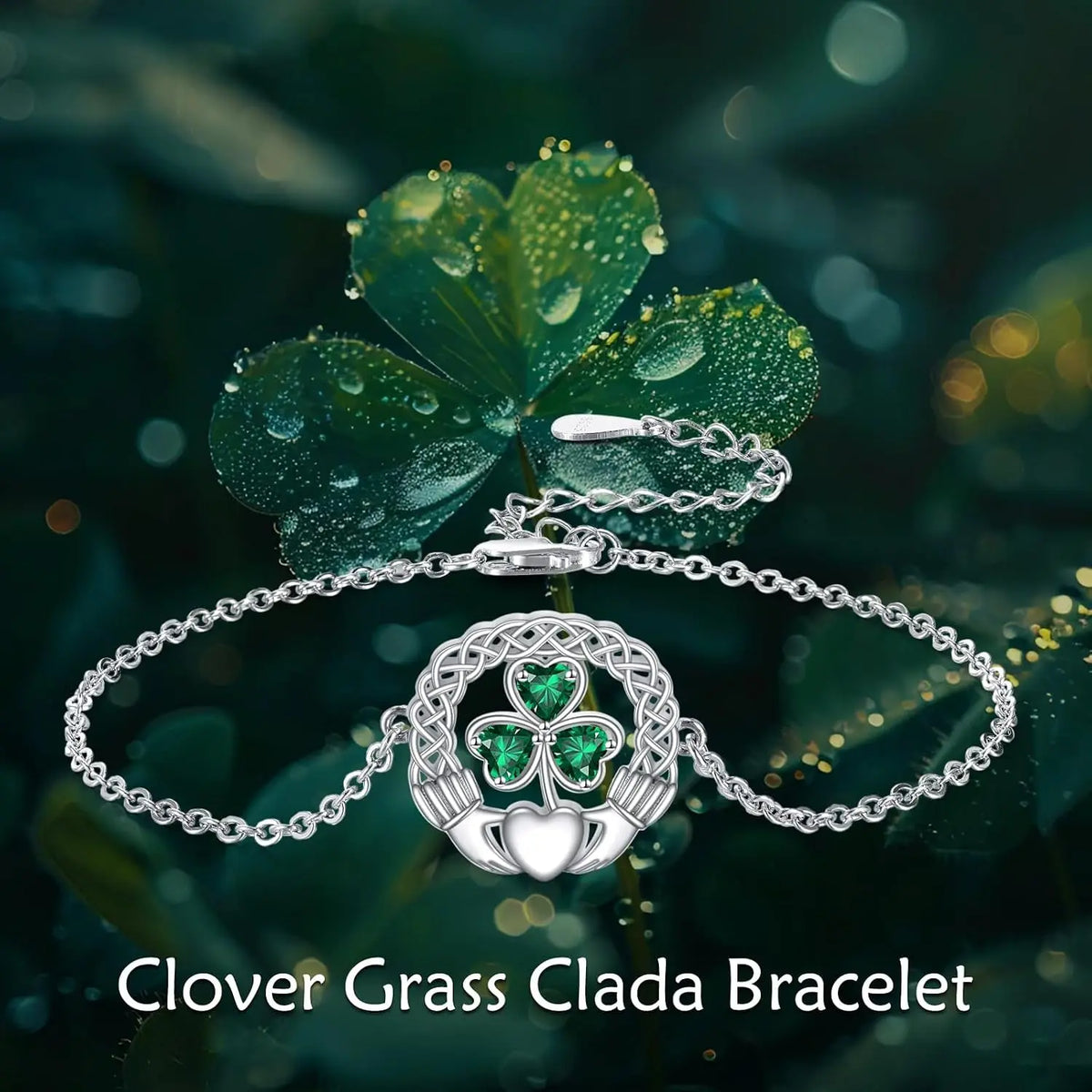 925 Sterling Silver Clover Bracelet 