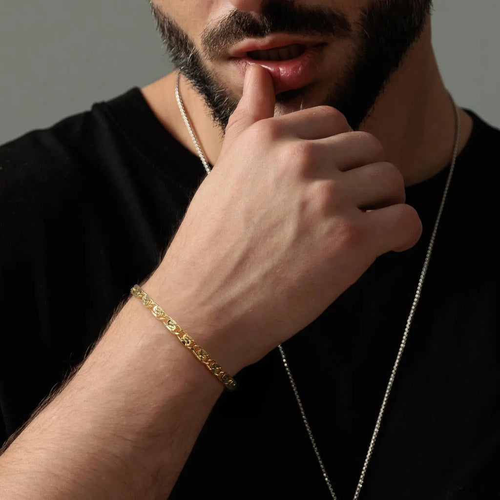 14K Gold Bracelet Cuban Chain 