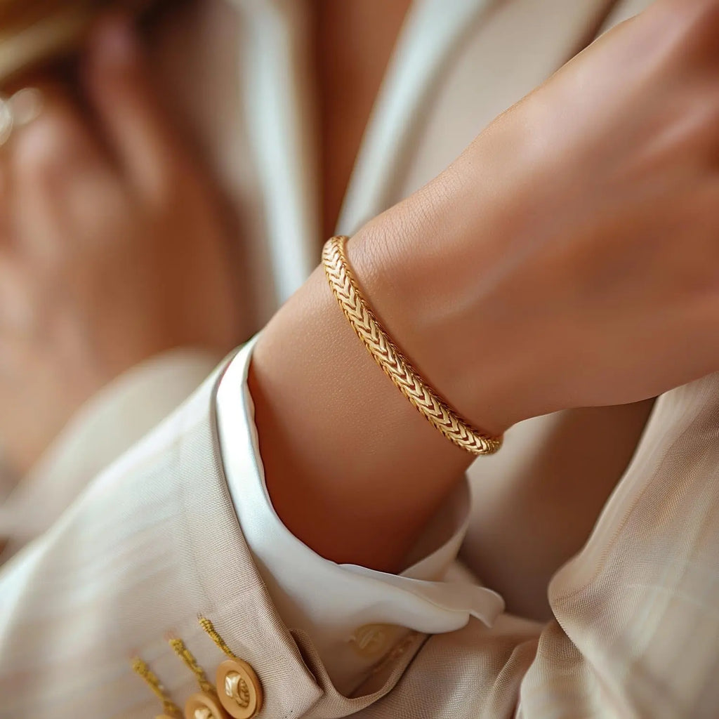 14K Gold Bracelet Link Foxtail 