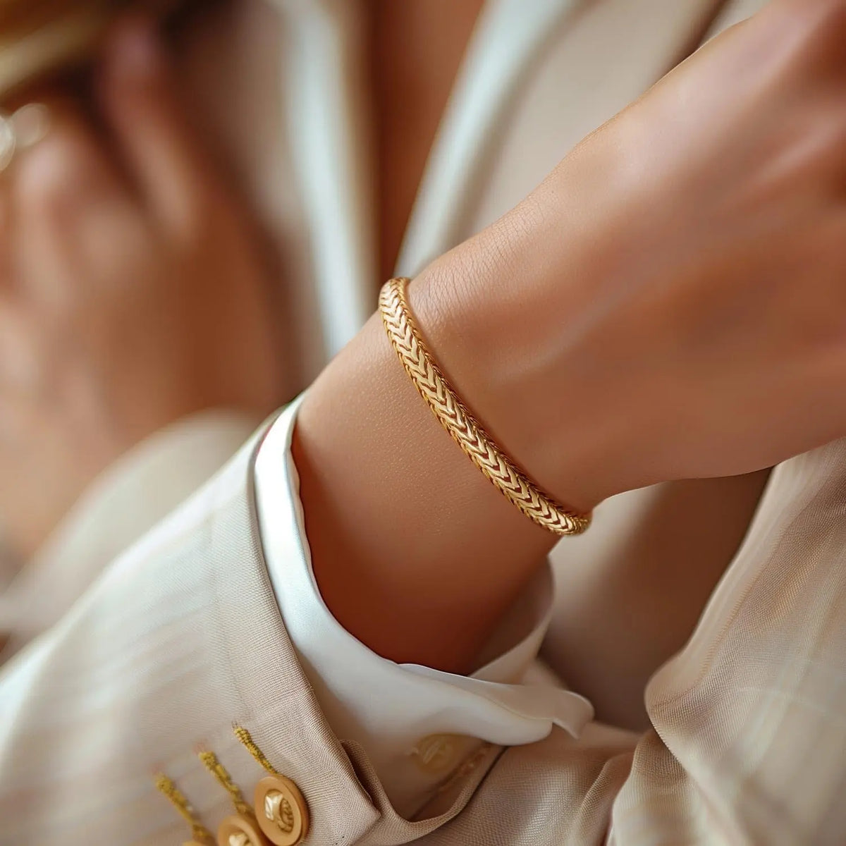 14K Gold Bracelet Link Foxtail 