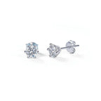 0.5 Carat Moissanite Stud Earrings – S925 Sterling Silver Six-Prong
