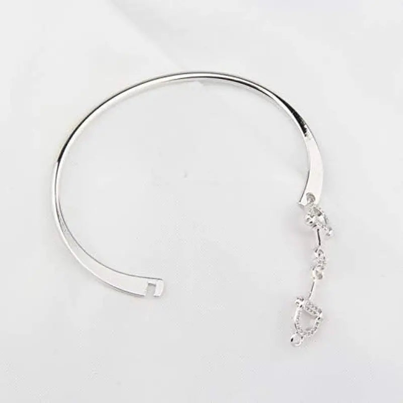 Horse Snaffle Bit Crystal Easy Hook Clasp Charm Bracelet 