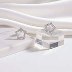 Mini Moissanite Stud Earrings – S925 Sterling Silver Platinum-Plated