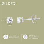 Gilded 1/4 CTW Lab-Grown Diamond Stud Earrings
