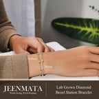 1 Carat Lab Grown Diamond Bezel Station Bracelet