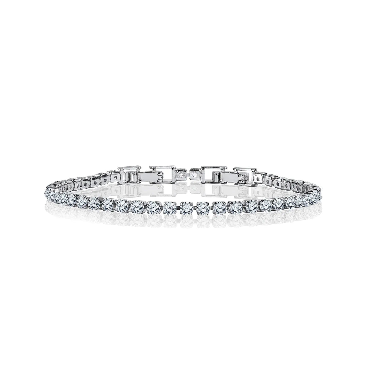 8 Carat round Cut Square Set Tennis Bracelet 