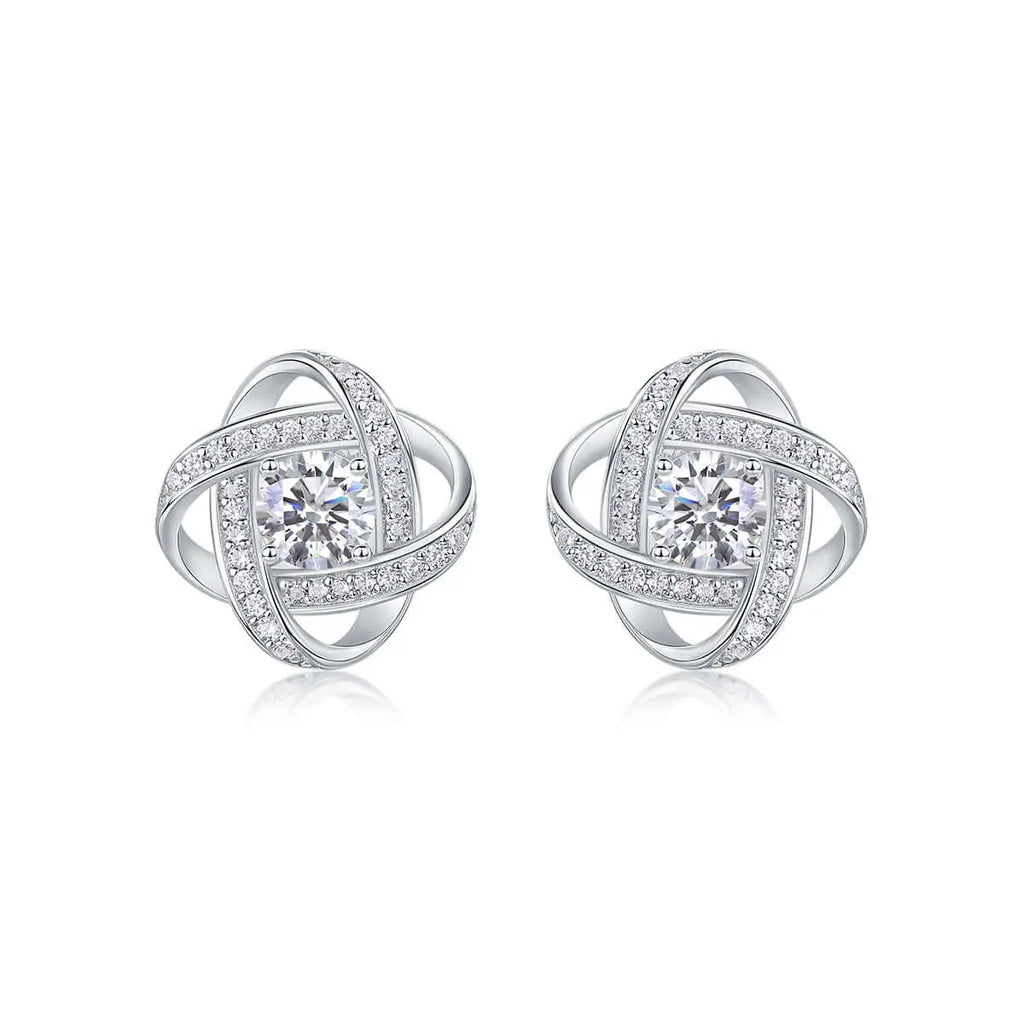 0.5 Carat Moissanite Stud Earrings – S925 Sterling Silver Platinum-Plated